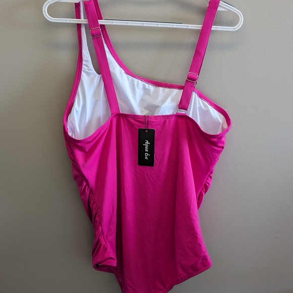 Aqua Eve Women Plus Size One Piece Swimsuit Tummy Control Bathing Suit Size 18W - Picture 2 of 6